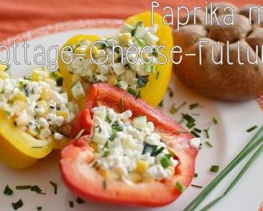 Paprika mit Cottage-Cheese-Füllung