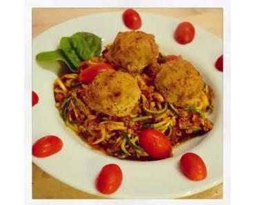 Zucchetti mit Champion-Kichererbsen Bällchen