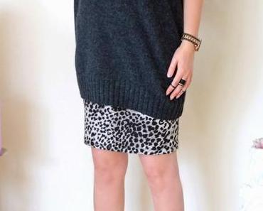 Feminine with a men's sweater