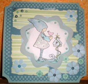 silber und hell blau