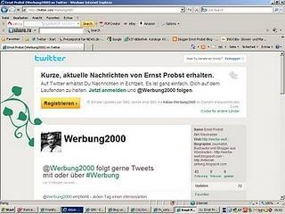 Account "Werbung2000" bei "Twitter"