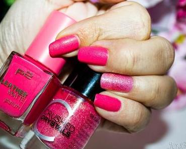 SWATCH - P2 "Leather Matte Polish" #020 rock steady & Catrice Cosmetics "Crushed Crytals" #06 Call me Princess