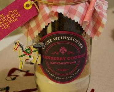 Kulinarische Geschenke: Backmischung für Cranberry-Cookies