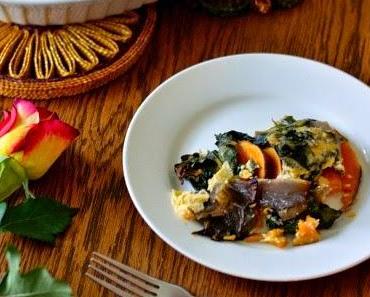 Süßkartoffel-Mangold-Auflauf