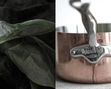 Nudeln mit Blattspinat + Tomaten + Co.