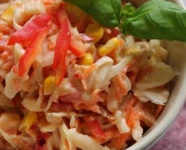 bunter Weißkohlsalat und neuer Vorsatz