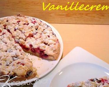 Stachelbeerstreuselkuchen mit Vanillecreme