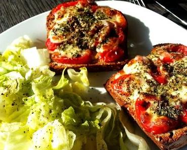 REZEPT : GESUNDE TOMATE - MOZZARELLA - PIZZASCHNITTEN
