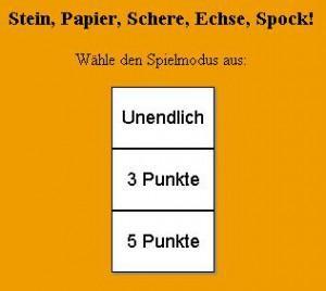 Stein, Papier, Schere, Echse, Spock