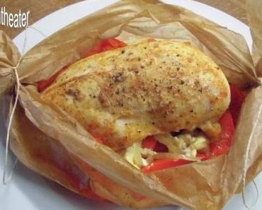Hähnchenbrust auf Paprikagemüse