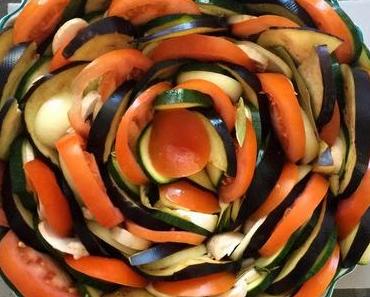 [cooks...] Goat Cheese Vegetable Rose au gratin