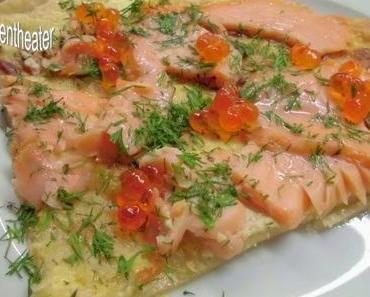 Flammkuchen mit Lachs
