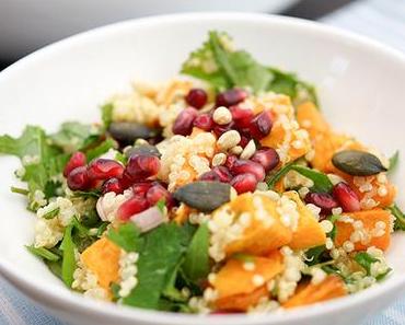 Süßkartoffeln mit Quinoa und Rucola