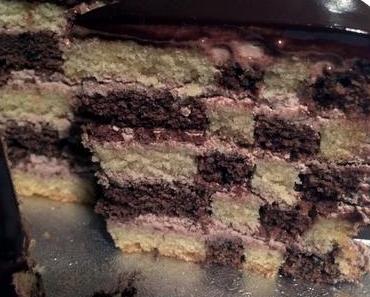 Schokotörtchen mit Schachbrettmuster