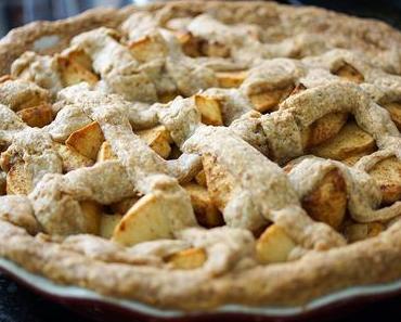 Dinkel Vollkorn Apfelkuchen mit Vanille Pudding