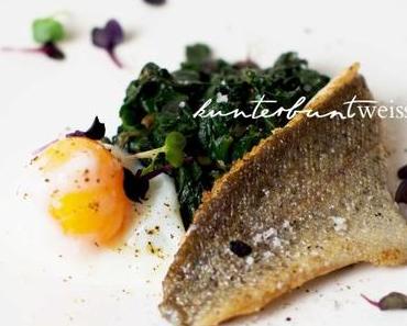 Forelle, Spinat und Onsenei – Ostermenü Gang 1