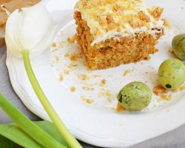 Da hoppelt das Häschen vor Freude! Saftiger Karottenkuchen mit Frischkäsecreme