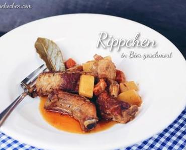 In Bier geschmorte Schweinerippchen