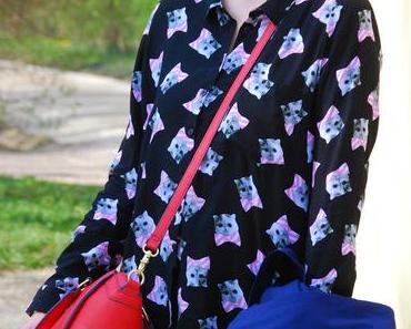 {OOTD} Clash of the Patterns - Crazy Cat