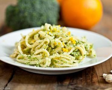 Spätzle mit Broccoli Orangen Pesto ♥ Da scheint die Sonne in der Küche!