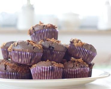 Vegane Blaubeermuffins mit Haferknusper