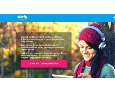 Der Streaming-Dienst Simfy ist pleite