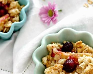 Apfel-Blaubeer-Crumble - Feinstes Couch-Gekrümel