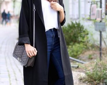 OUTFIT: BLACK OVERSIZE COAT & WHITE SNEAKERS #2
