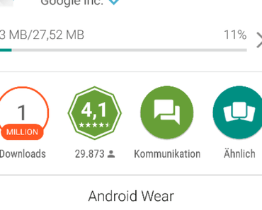 Rollout für Android Wear Update beginnt.