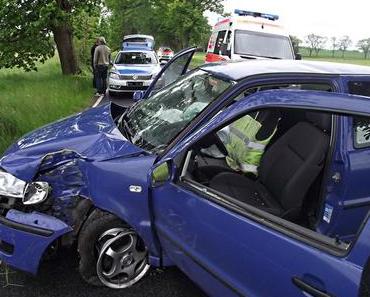 Schwerer Autounfall zwischen Thesenvitz und Gademow