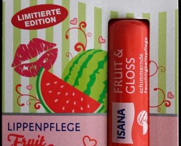 Isana FRUIT&amp;GLOSS WASSERMELONE Lippenpflege